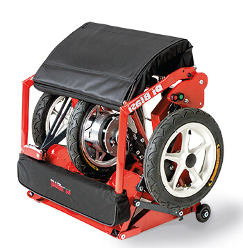A red Di Blasi R30 in the folded position A red Di Blasi R30 in the folded position