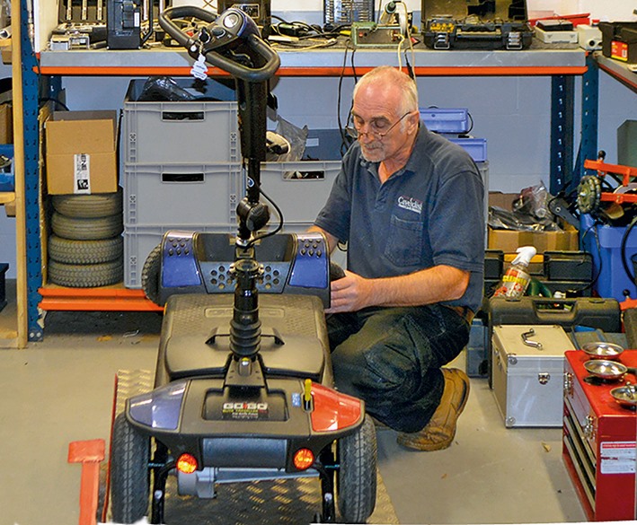 One of our mobility scooter engineers at work One of our mobility scooter engineers at work