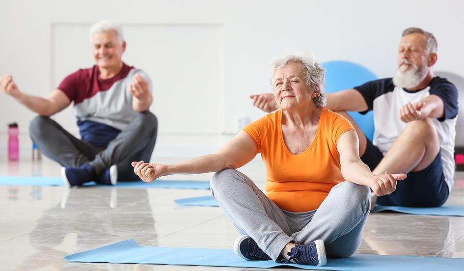 Age doesn't stop people practising yoga